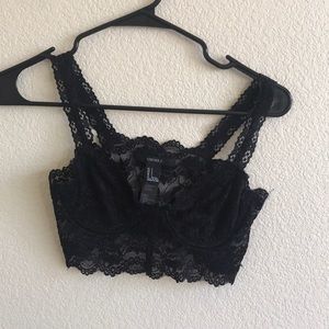 Forever 21 Black Lace Bralette with Underwire